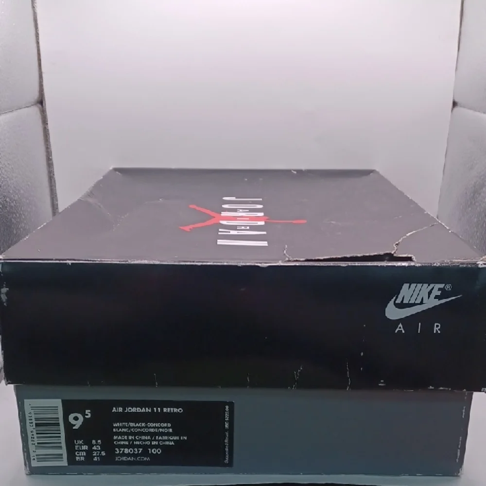 Pre-Owned Nike Air Jordan 11 Retro-White/Black Men Size 9.5US 378037100 - Picture 15 of 16